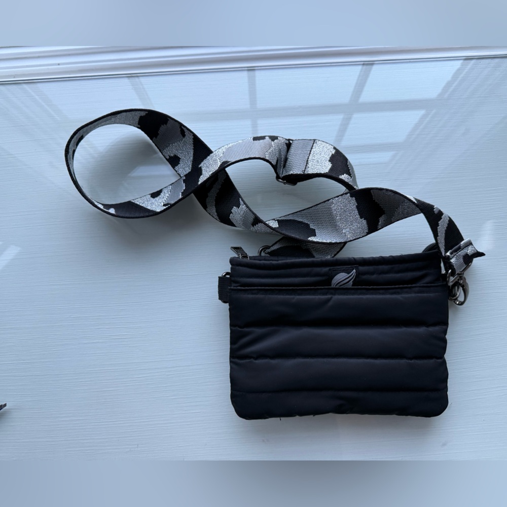 Think Royln Black Bag w/ Camo Strap